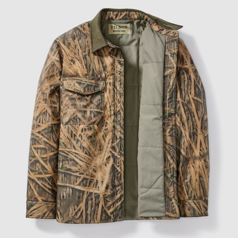 Filson X Mossy Oak Insulated Jac-Shirt Shadowgrass mens Small $295 New!